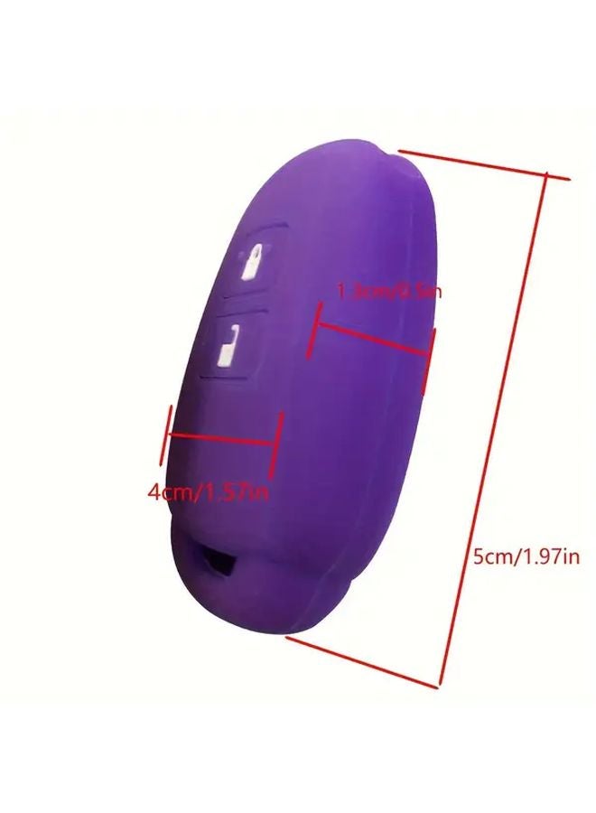 Blue Silicone Key Case Cover For Toyota Corolla Fielder Vitz Rav4 MK4 Remote Fob Key Cover - Image 2
